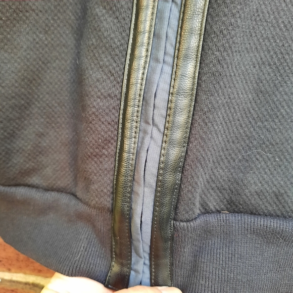 Calvin Klein Lightweight Faux Leather Trim Full Zip Jacket Everyday Work Travel - Picture 3 of 13